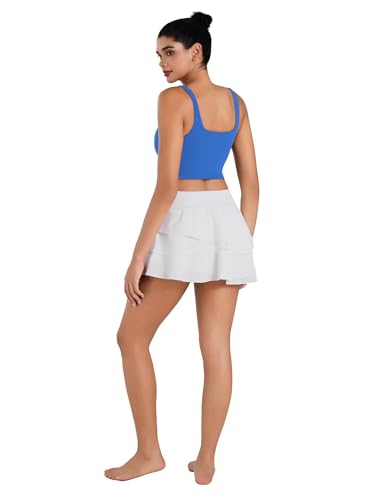 Image of Sunzel Square Neck Longline Sports Bra, Built-in Bra Crop Tank Top