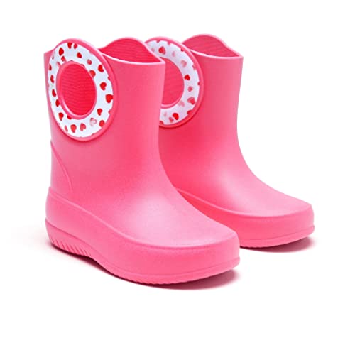OKABASHI Kid's Kendall Rain Boot | Waterproof Design | Machine Washable | Easy-On Handles | Latex Free | Sustainably Made in the USA
