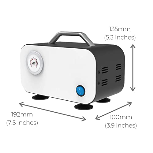 TERMALY Lab Oil Free Vacuum Pump | Fast Pumping Speed of 10 L per Minute | Small Portable Vacuum Pump | 20W Oil Free Motor and Diaphragm Pump,20W