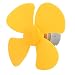 Aexit DC 1.5V Electrical equipment 2000rpm Motor 4 Vanes 80mm Dia Plastic Prop Yellow for RC Airplanes