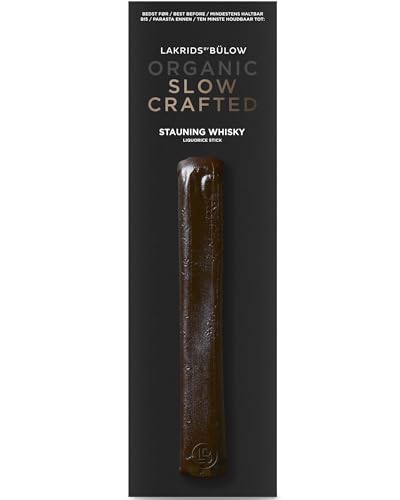 LAKRIDS BY BÜLOW - Stauning Whisky - Organic Slow Crafted - 30g - Langsam gekochte Bio-Lakritze mit Whisky als Stick