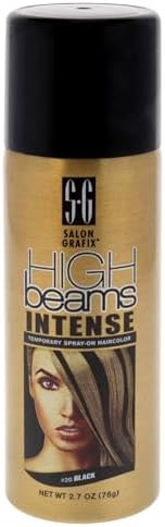 Salon Grafix High Beams Intense Temporary Spray - Black for Unisex - 2.7 oz Hair Color