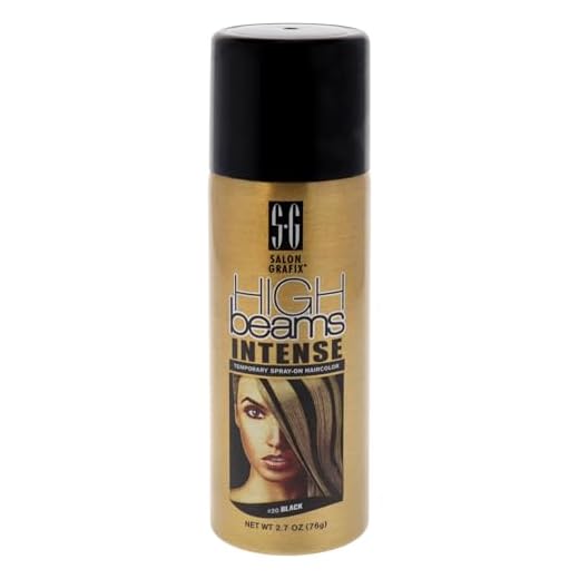 High Ridge Beams Intense Temporary Spray On Hair Color - #20 Black Aerosol 2.7 oz.