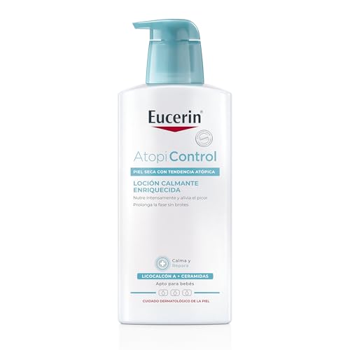 Eucerin Atopicontrol Loción Corporal 12% Omega, Blanco, Fresh, 400 Mililitros