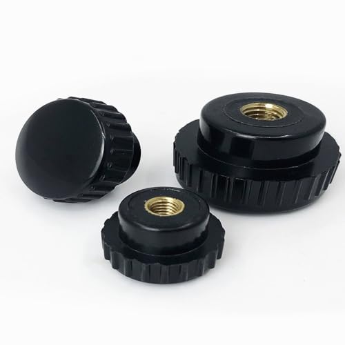 M3 M4 M5 M6 M8 Round Knurled Plum Bakelite Tighten Butterfly Plastic Head Hand Knob Thumb Nuts(5pcs,M5x15 Head Diameter)