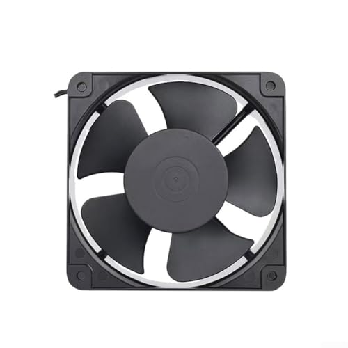 FP-18060EX S1-B AC para ventilador axial 180x60mm Ventilador de refrigeración industrial para bastidores de chasis 45.87m³/h 2500RPM Aleación de aluminio de bajo ruido con rodamiento de bolas negro