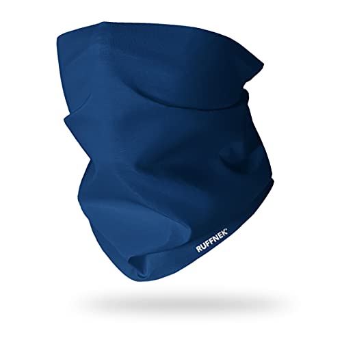 Image of Ruffnek Classic NAVY BLUE Multifunctional Headwear Neckwarmer Snood Neck Gaiter for Men & Women Neck Scarf for Outdoor Sports Running Cycling Skiing Motorcycle