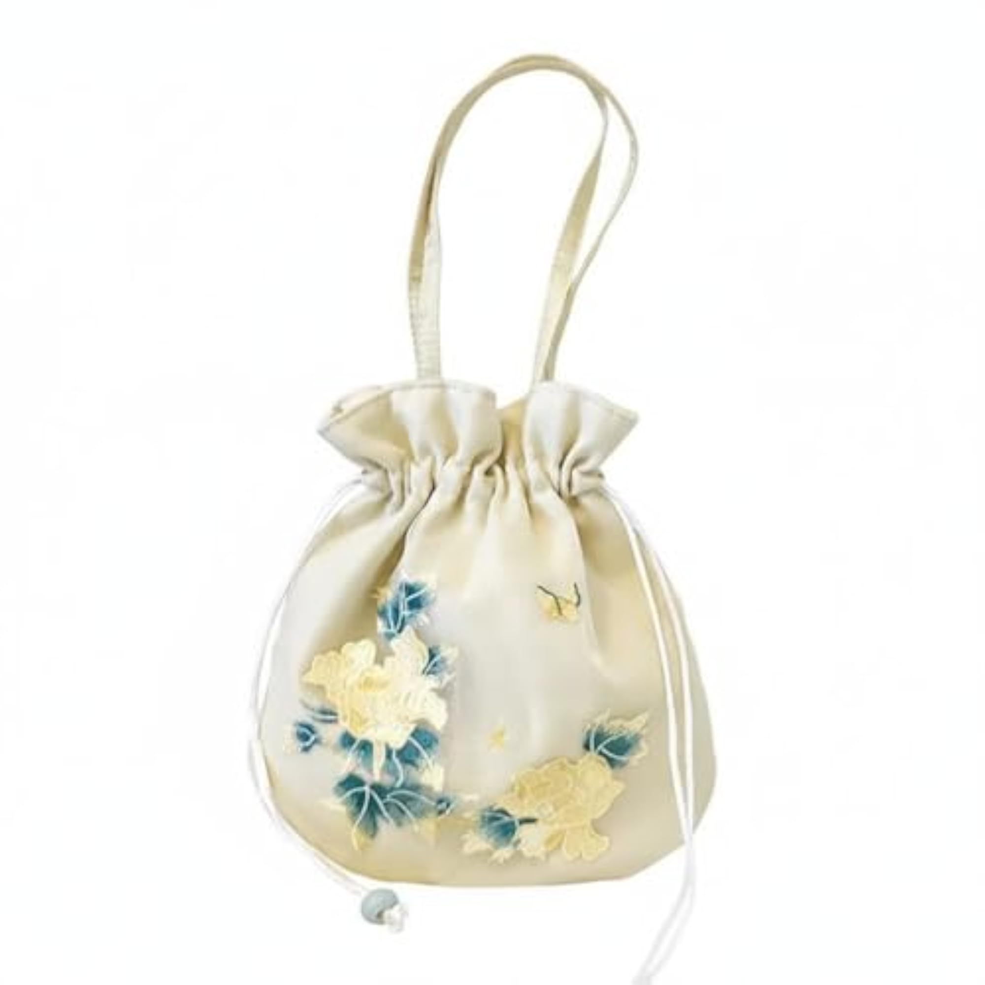 Traditional Chinese Accessory Bag with Drawstring Closure