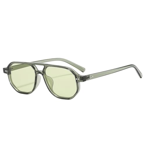 Lunettes de soleil polygone double pont vert pour éviter l'éblouissement sans assombrir