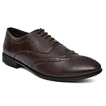 Mens-Stylish-Brogue-Leather-Dress-Shoes-Brown