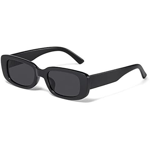 JASPIN Rectangle Sunglasses for Women Men Trendy Y2k Retro 90s Sun Glasses UV400 Protection Cool Square Frame Cover