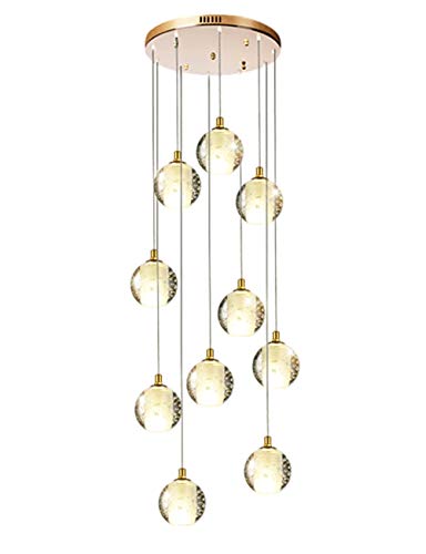 Plafonnier grand lustre pour salon loft et maison contemporaine avec vide