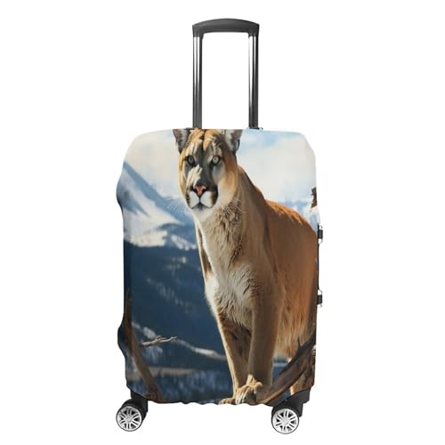 Travel Wheeled Suitcase Sleeve Dustproof Anti-scratch Panther Mountain Lion Luggage Case Protective Cover For 19-32 Inch Luggage