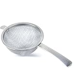 Japanese Fine Mesh Tea Sifter – Stainless Steel Tea Strainer for Matcha & Loose Leaf Tea -Made in Japan (Hammered Handle)