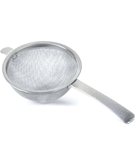 Japanese Fine Mesh Tea Sifter – Stainless Steel Tea Strainer for Matcha & Loose Leaf Tea -Made in Japan (Hammered Handle)