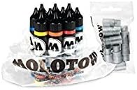Molotow One4All 30ml Acrylic Paint Refill Professional Starter Kit 10 colors for Markers, Mops, Airbrush, Brushes and more