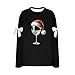 Womens Casual Loose 2025 Winter Sweatshirt Christmas Santa Print Graphic Pullover Crewneck Long Sleeve Blouse Tops