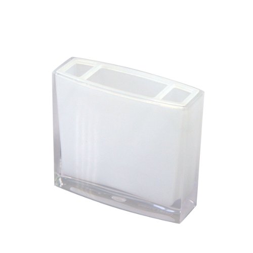 Preisvergleich Produktbild Axentia 282323 Badserie Priamos Zahnbürstenhalter Acryl, weiß