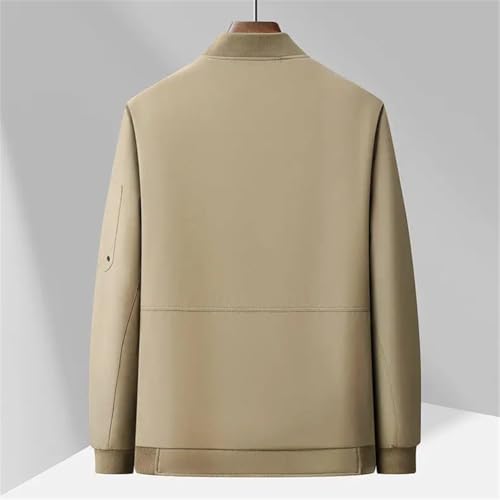 Disimlarl Men Baseball Collar Zipper Jackets Solid Casual Business Coat Dress Social Office Outwear2