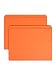 Smead File Folder, Reinforced Straight-Cut Tab, Letter Size, Orange, 100 per Box (12510)