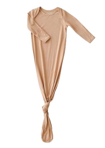 Image of Wallaby Kids Extra Tall Knotted Baby Gown, Super Soft Viscose from Bamboo Newborn Sleeper for Baby Girl and Boy