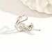 1 Pcs Cat Earrings for Women Cat Ear Cuff Clip On No-Pierce Fashion Earrings Lying On The Ear Cat Decoration Earrings (Silver 2)