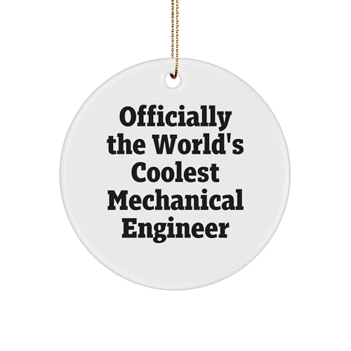 Funny Mechanical Engineer Gifts | Officially The World's Coolest Mechanical Engineer 3' Round Circle Ornament - Christmas Unique Gifts for Mechanical Engineers