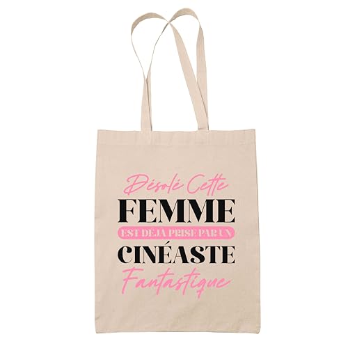 Sac cabas jute femme pour le travail et les sorties des cinéastes passionnées