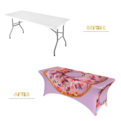 Nappe extensible rectangulaire anti-tache pour grande table ovale - 5
