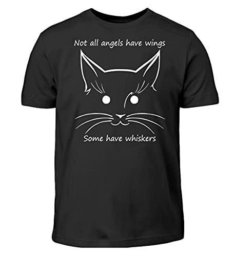 T-shirt chat ange noir cadeau parfait enfant taille 110 cm 116 cm