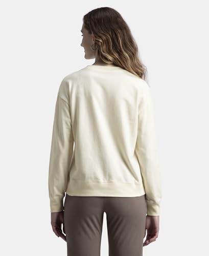 Image of Jockey A191 Women Super Combed Cotton French Terry Fabric Printed Sweatshirt