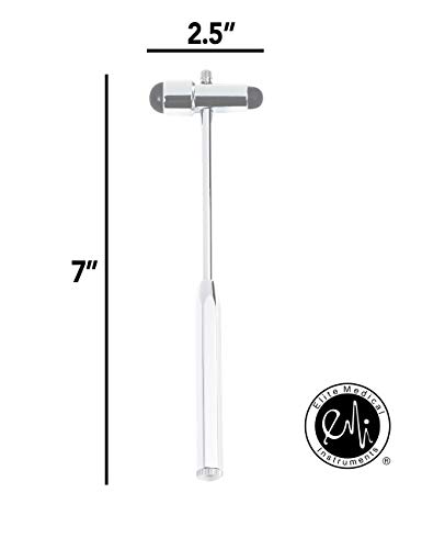 EMI Buck Neurogical Reflex Testing Hammer with Needle and Brush (Black)