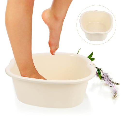 Cubo plástico para baño de pies con función masaje beige miniatura 7