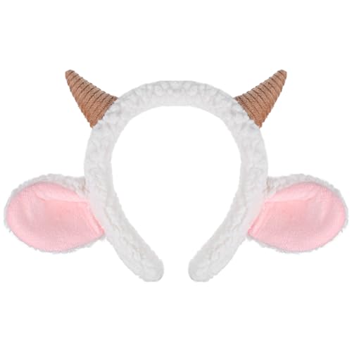 DEARMAMY Bandeau oreilles agneau corne Halloween costume