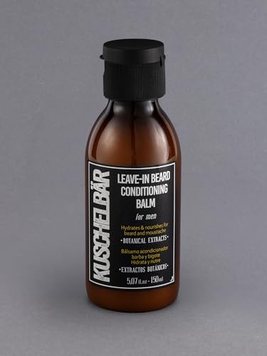 KuschelBar - Bálsamo para barba - Sin aclarado, estimula el crecimiento de la barba - Con extractos de plantas y suave fragancia - Nutre y suaviza la barba - 150ml