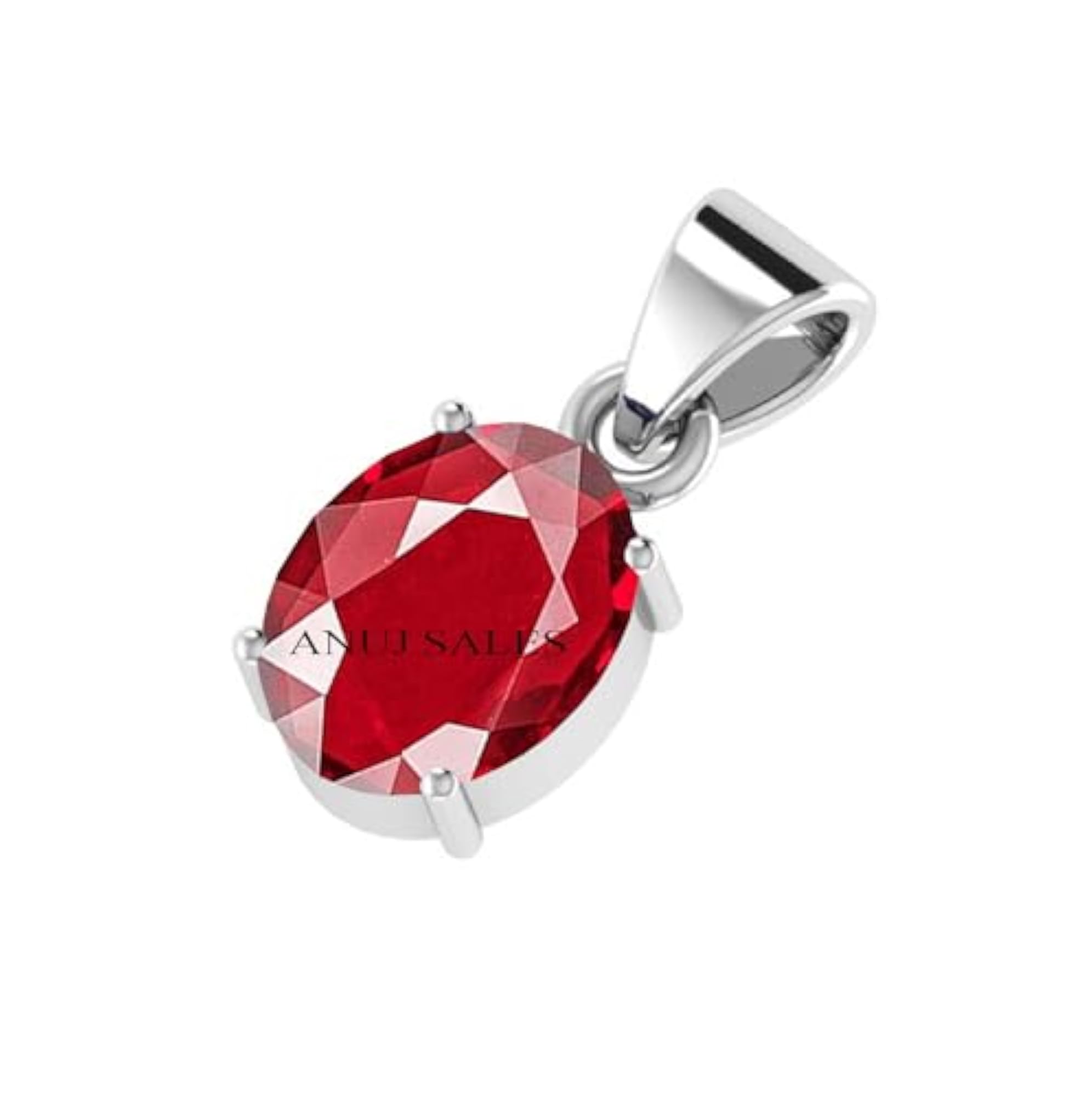 14.25 Ratti Ruby Panchdhatu Pendant Locket, Silver for Astrological Purpose