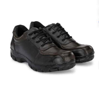 allsafe Genuine Leather Steel Toe Sports Look Black Safety Shoes for Men, Football 6000-picture-12