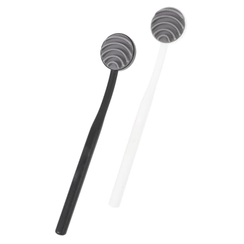 BCOATH 2Pcs Portable Tongue Scrapers for Adults and Tongue Cleaners with Extra Wide Scraping Brush Head Oral Care Supplies for Fresh Breath and