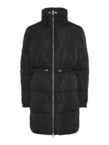 Veste Pcjuno PIECES matelassée en polyester noir pour femme style décontracté