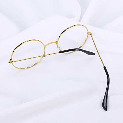 KESYOO Óculos Redondos Retrô Dourados Óculos Bloqueadores de Luz Azul Óculos Anti-Luz Azul Proteção