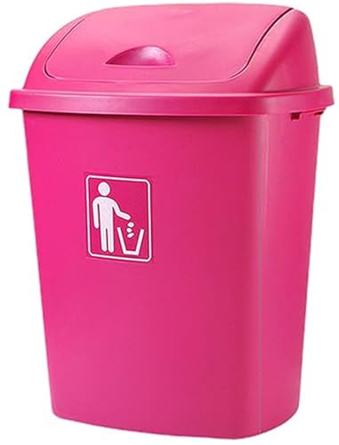 ゴミ箱 台所ゴミ箱 スイング蓋付き おしゃれ ダストボックス 小さなプラスチック廃棄物ビンの蓋付きの蓋の蓋付きの蓋のゴミ容器 ごみ箱 大容量 30L 40L 65L 省スペースゴミ箱ふた付き リビング 洗面所 パティオ、オフィスの使用 (レッド,40L)