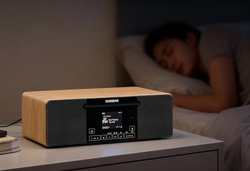 Sangean WR-60 AM/FM-RBDS/CD/AUX/Bluetooth Wooden Cabinet Radio