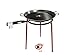 Kit Paellero, Bruciatore a gas butano, paella acciaio lucido, regolatore di gas + 1,5 metri di tubo flessibile, supporto 3 gambe rinforzate (60) immagine