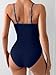 Eomenie Women's One Piece Swimsuit Tummy Control Slimming Bathing Suit Color Block Spaghetti Strap 1 Piece Swim Suit Swimwear