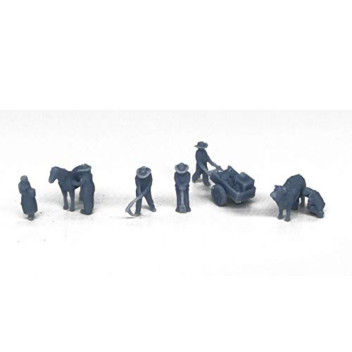 Outland Models Paisaje ferroviario Country Farmer Figura campesina Set Calibre Z 1:220