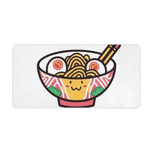 Ramen tapis de bureau étanche avec base en caoutchouc pour souris et clavier