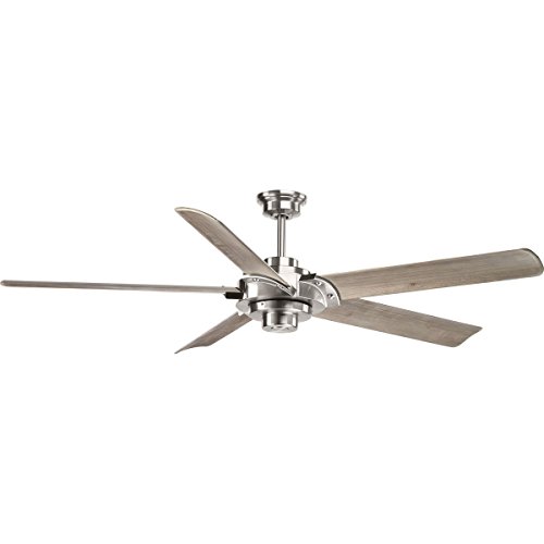 Buy 2 get 3 Progress Lighting P2546-09 Ceiling Fans, 5 Blade, Nickel