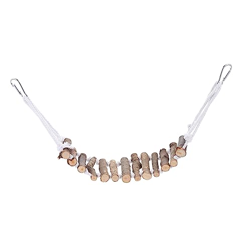 Kisangel Hanging Ladder for Reptile Wooden Bridge for Bearded Dragon Gecko Lizard Cage Decor