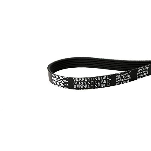 Image of MOCA 6PK2460 EPDM Serpentine Belt for 90-95 Chevy K2500 /K1500 5.0L 5.7L & 90-96 GMC C2500 /K2500 5.7L & 10-12 Land Rover LR4 5.0L