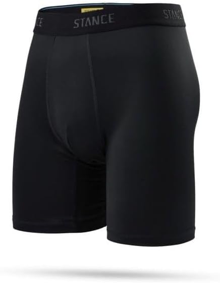 Compression NYLON Boxer Briefs, Underwear, Black, Plain, Black